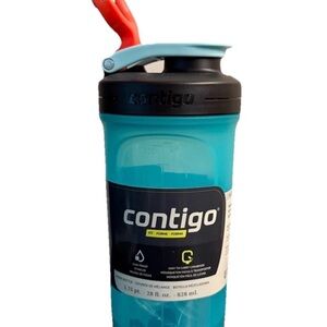 Contigo Shake & Go Fit Shaker Bottle 28oz Teal Gym Protein BPA Free